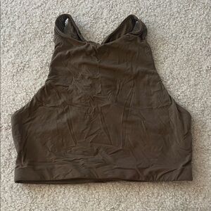 SKIMS Brown Sleeveless Crop Top